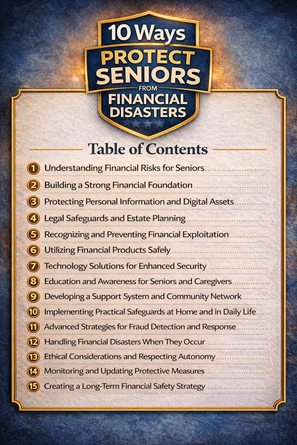 10 Ways to Protect Seniors from Financial Disasters