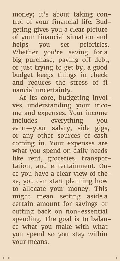 The Beginner's Guide to Budgeting
