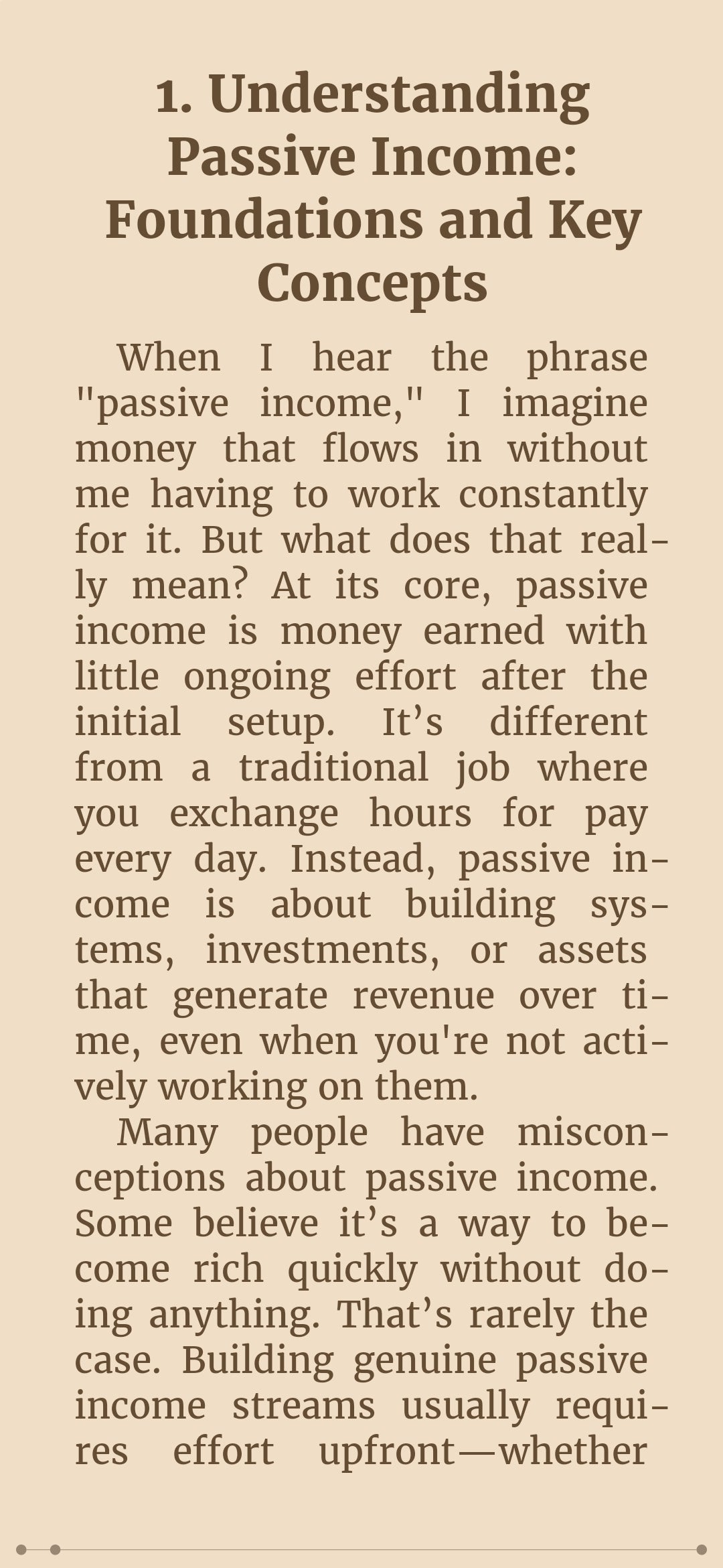Passive Income for Beginners